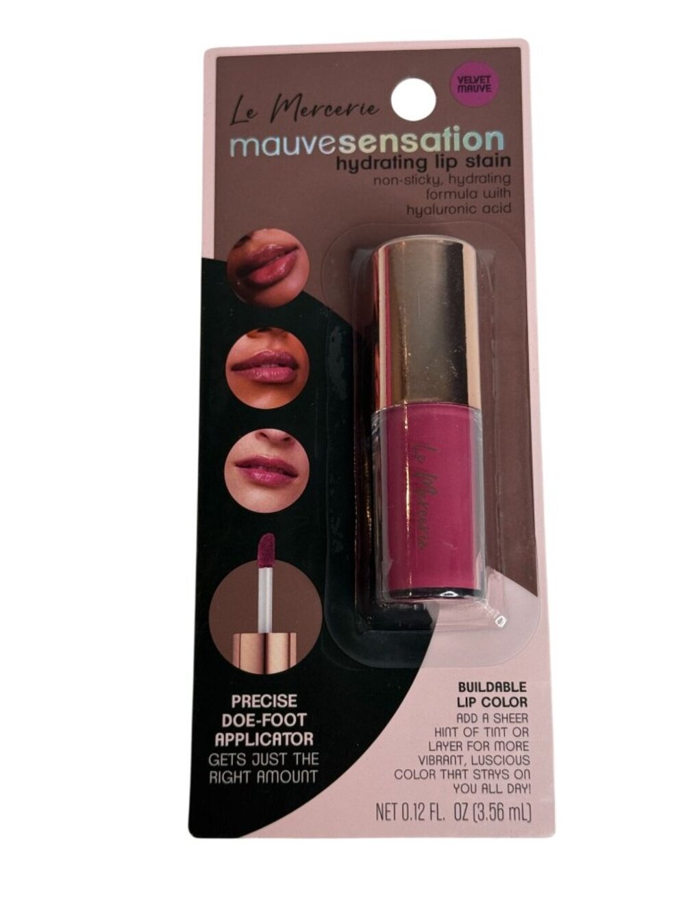 Le Mercerie Lip Stain Velvet Mauve Hydrating Gloss Long Wear